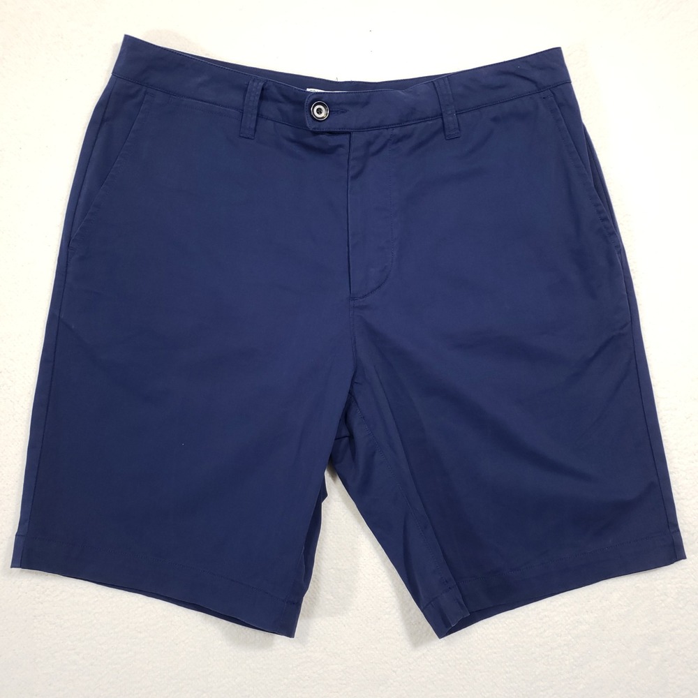 Criquet Shorts Mens 34 Navy Blue Stretch Cotton‎ Golf Casual Performance 34x8.5